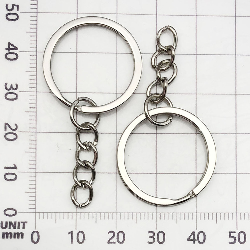 1 個 25/30 ミリメートルキーリングチェーンマルチカラーオプションキーホルダー鉄キーリング diy 基本ジュエリーアクセサリー|undefined