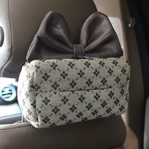 Car-Mounted Tissue Box, Hanging Style, Creative and High-End, Cute and Practical In-Car Decoration, High-End Ornament