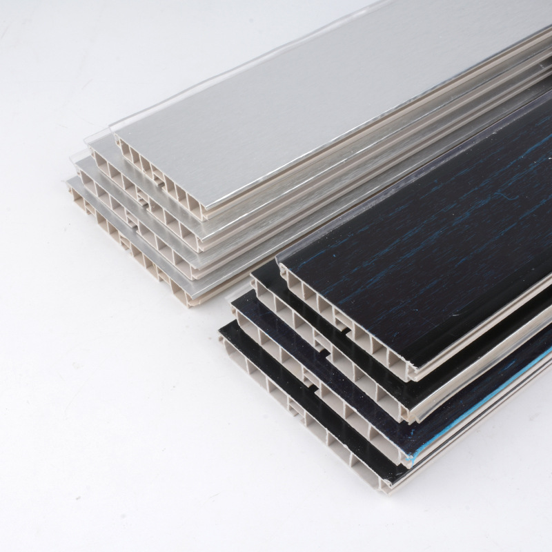 Kitchen cabinet baseboard double-layer aluminum-plastic waterproof decorative water barrier kitchen decoration PVC baseboard wholesale