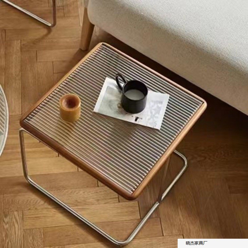 인기 추천 창홍 유리-체리 컬러-대형 사이드 테이블