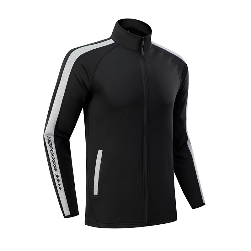 Primavera y otoño hombres y mujeres AD deportes chaqueta casual de secado rápido transpirable slim fit Plus tamaño fitness correr chaqueta con cremallera en stock