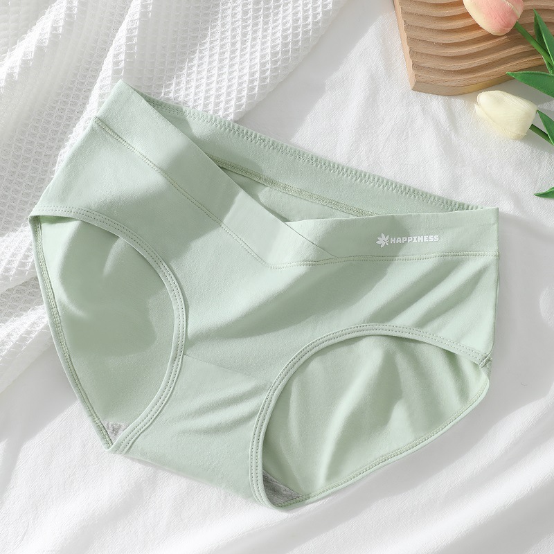 Ropa interior de maternidad de algodón transpirable de algodón antibacteriano inferior entrepierna embarazada temprano, medio y tardío posparto sin costuras más ropa interior de maternidad de tamaño