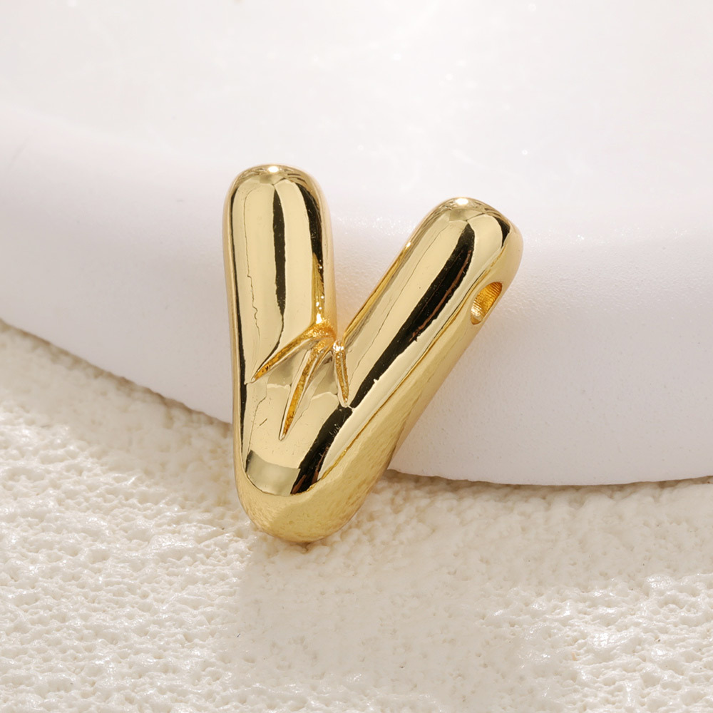 7g Weight Pendant Jewelry Making Type DIY Jewelry Accessories Classification 1 Piece Quantity Copper Material Letter Pattern Plating Design Simple Style, Classic Style Style 1 Piece Copper Letter Pendant 20