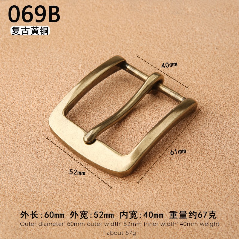 Nuevo latón sólido de alta gama casual cinturón hebilla pantalones cinturón hebilla pin hebilla accesorios 4,0 cm pantalones hebilla