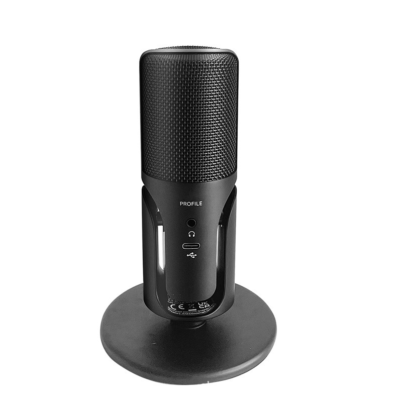 プロフィールUSBコンデンサーマイクライト効果パソコンデスクトップノート録音ゲーム電競生中継録音歌|undefined