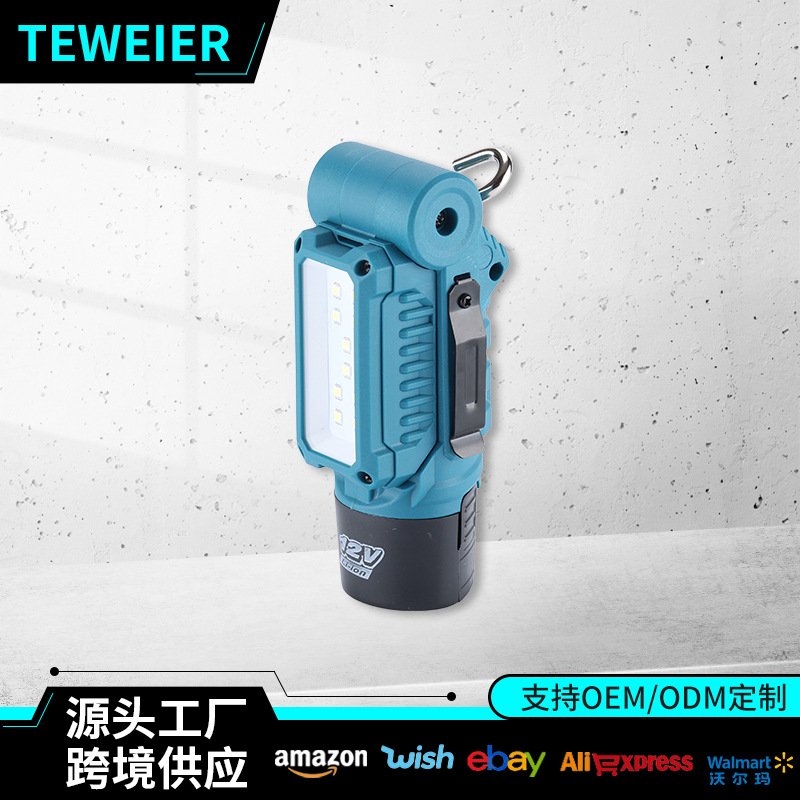 Lámpara de iluminación recargable transfronteriza Lámpara LED Lámpara magnética de alta potencia Lámpara de emergencia Lámpara de pesca nocturna de litio al aire libre