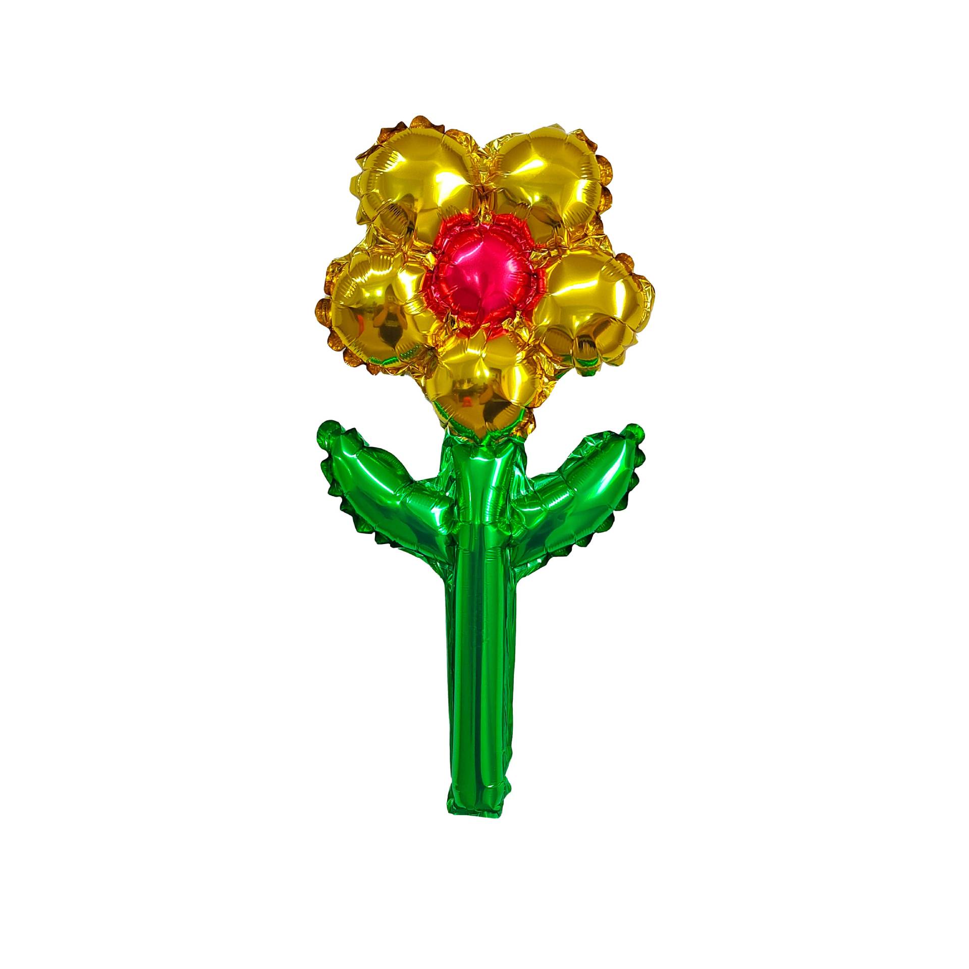单金色花朵气球