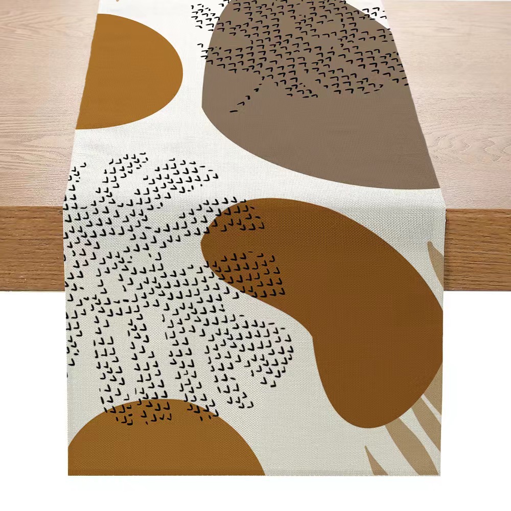 Camino DE MESA DE LINO Morandi estilo serie impreso mesa de comedor tela decorativa Amazon sala de estar mesa de café pasillo mantel transfronterizo image 11