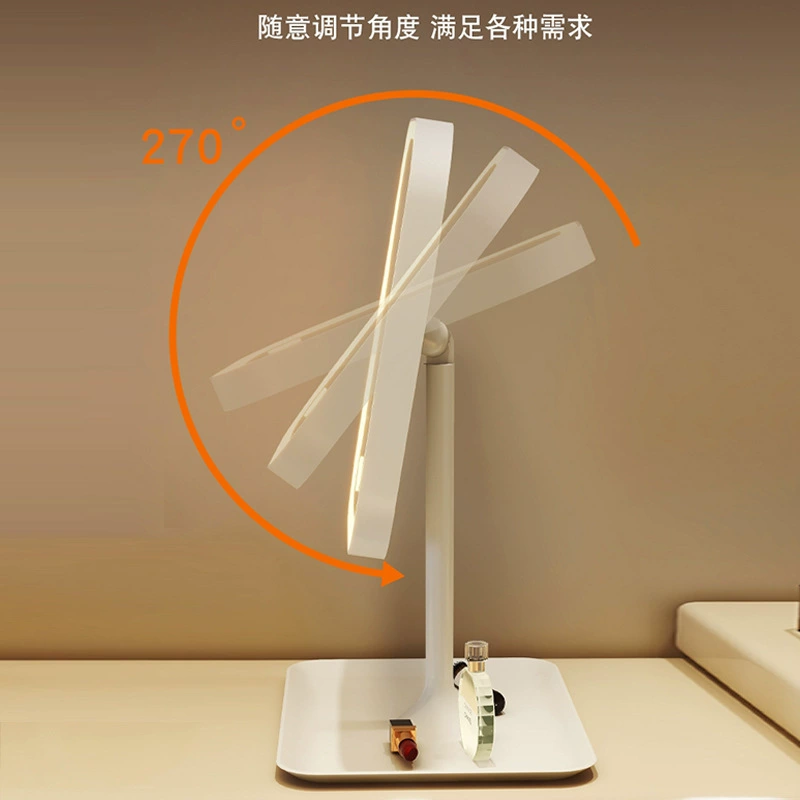 LED умная косметичка со светом для спальни для учащихся начальных классов, светильник на столе