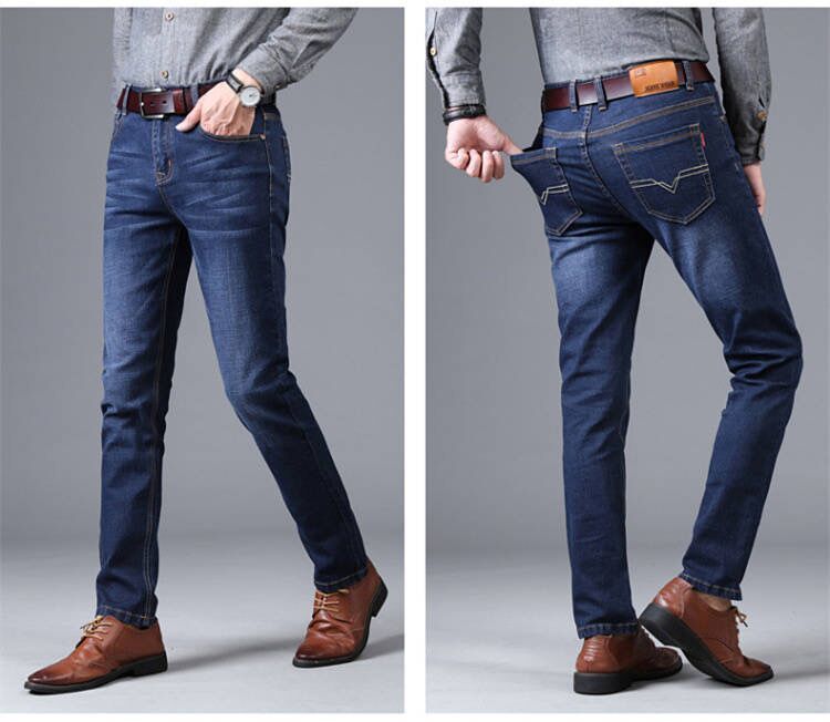 商品详情图_夏季薄款弹力牛仔裤男直筒宽松中青年大码休闲百搭耐