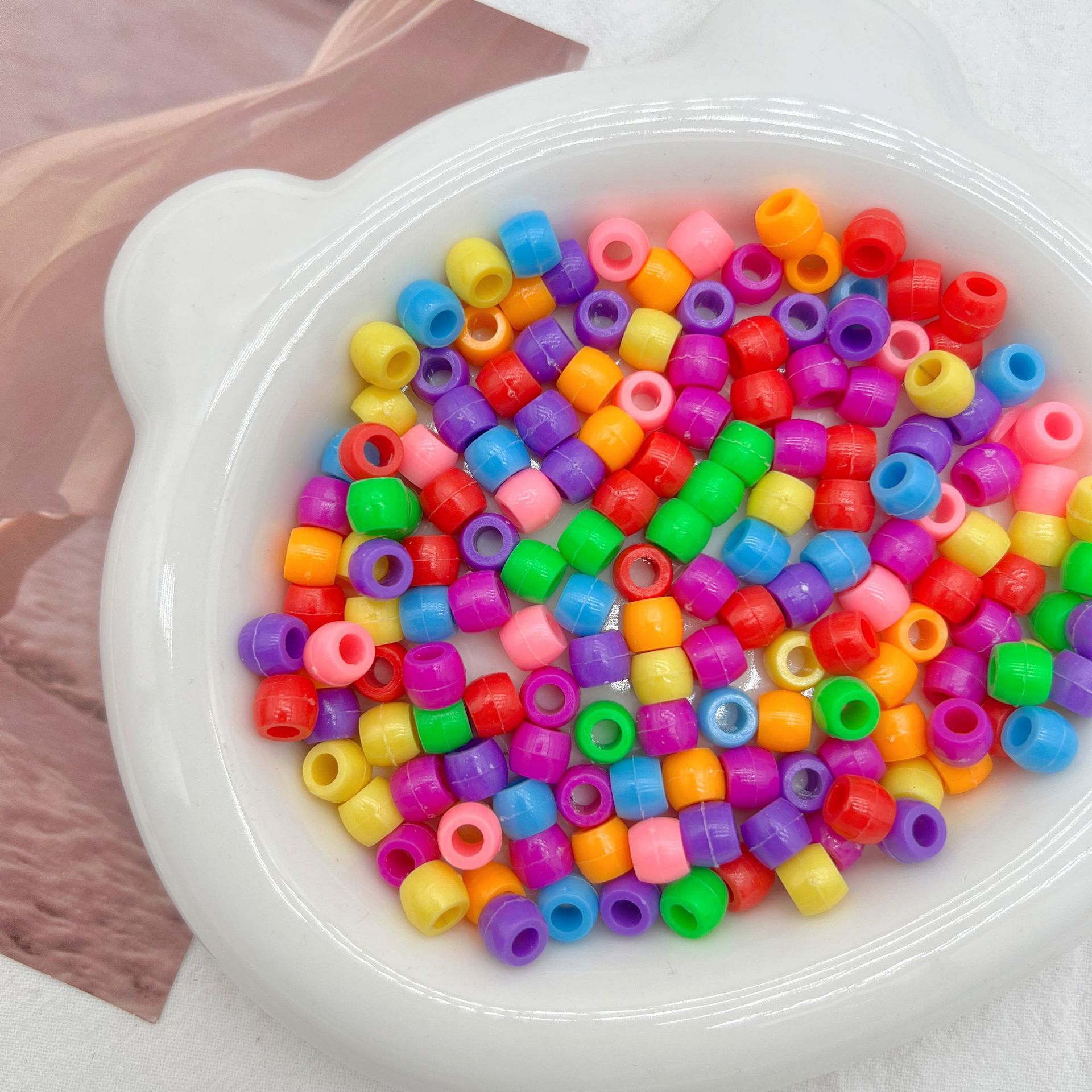 Mixto de dibujos animados lindos color mezclado arco de garra de panda con forma especial con pegamento de crema DIY caso de teléfono móvil