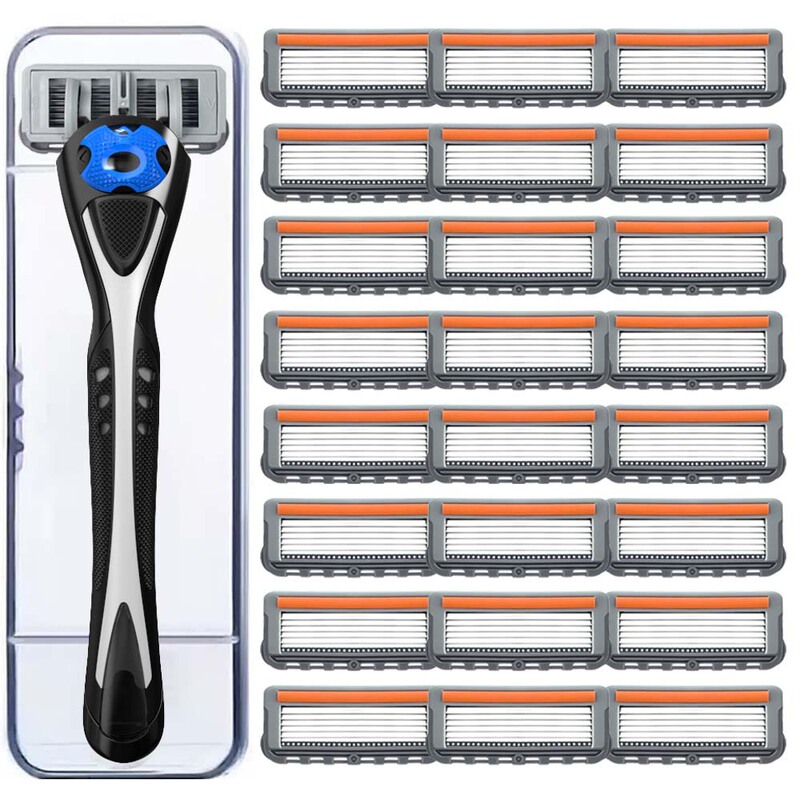 Amazon's Popular Six-Layer Blade Sports Ball Razor Razor Manual Men's Universal Blade Foam