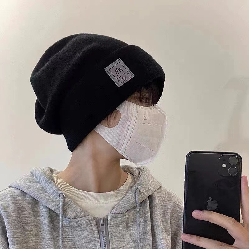 外贸帽子男冬季防风防寒保暖毛线针织帽超厚加厚加绒包头帽大头围|undefined