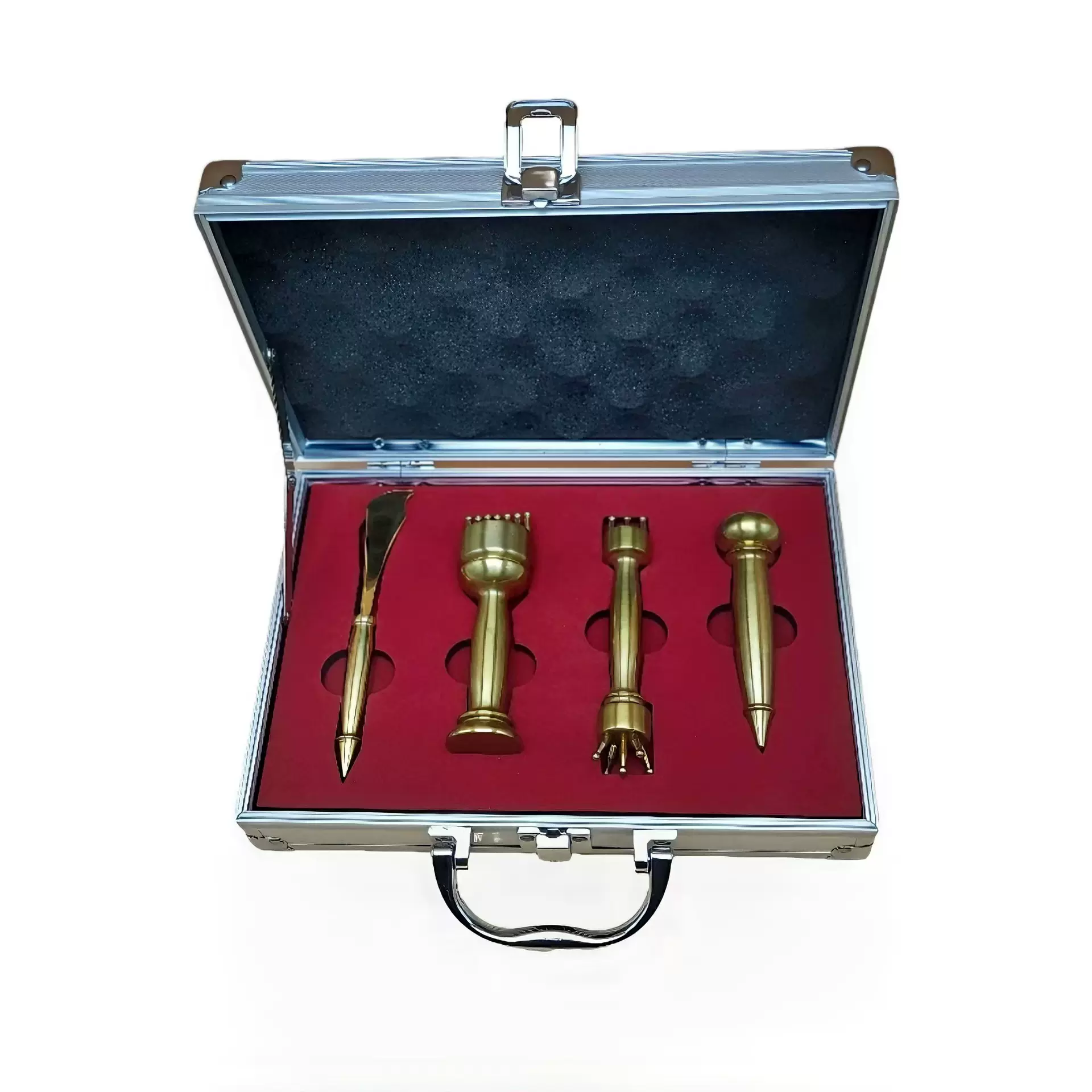 鼎耀四件套太极杵针 多用途美容按摩杵针 杵针疗法黄铜按摩针批发