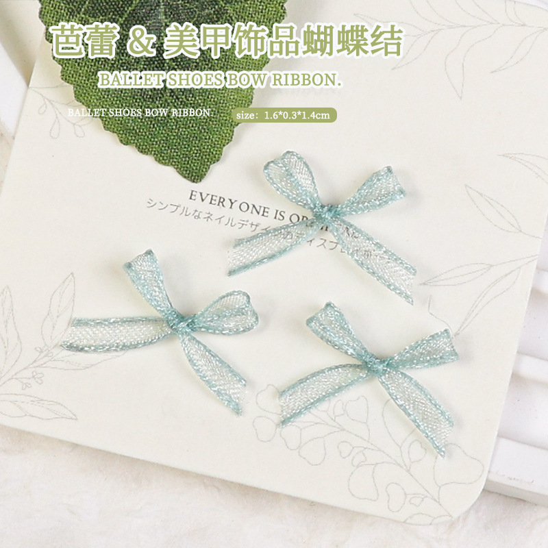 Accesorios de arco de uñas pieza de uñas accesorios de arco DIY tela de encaje mariposa decoraciones de uñas