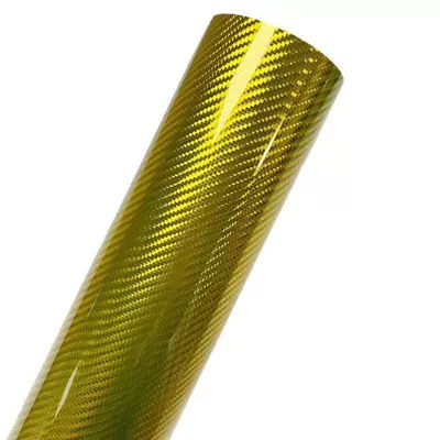 New 5D Electroplated Carbon Protective Film, Car Interior Film, Colorful High-Molecular 3D Paint Film for Color Change (Auto Color Change Film) - 5d-carbon-migration-gold-dumb-152-165m