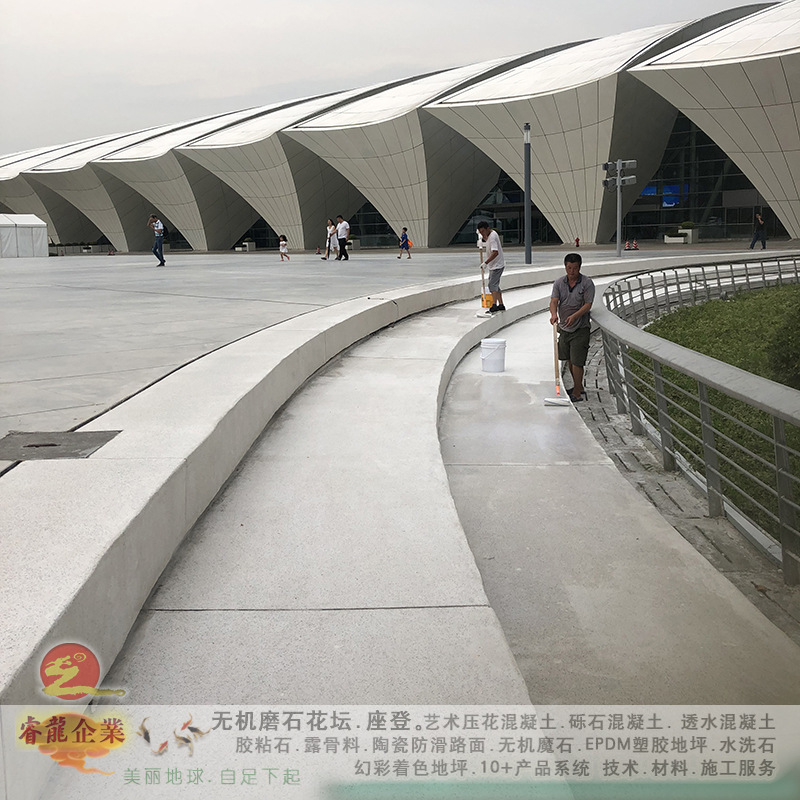 现浇水磨石休闲坐椅坐凳厂家施工【亚睿十三年专注】