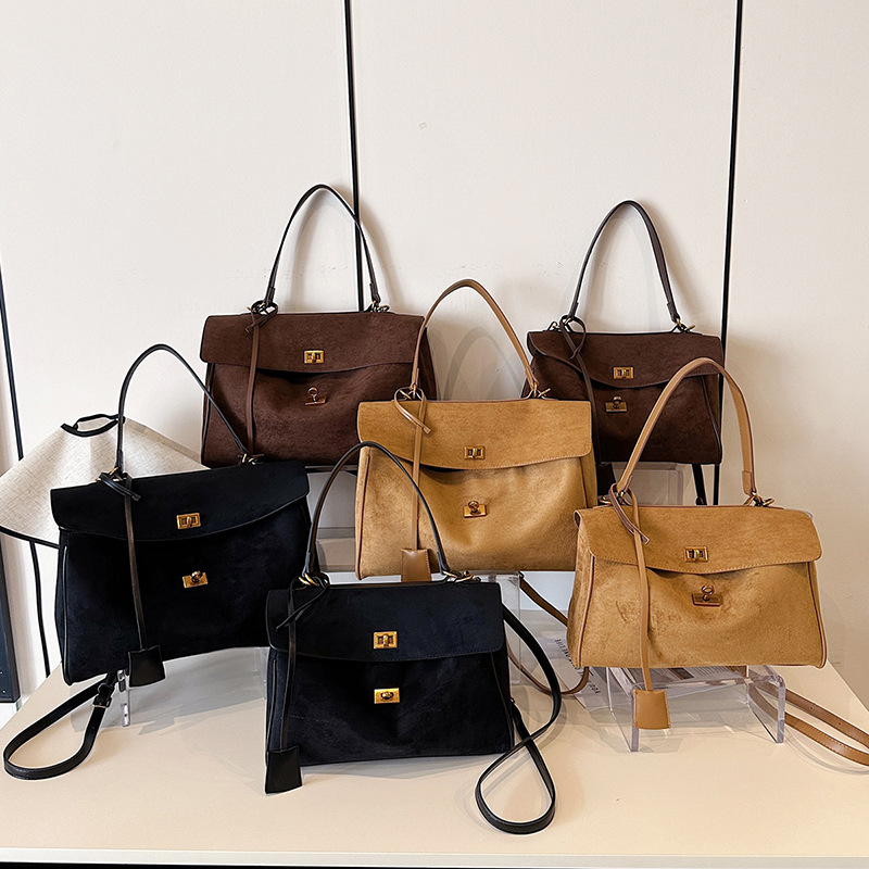 通勤包包女款2025新款美拉德单肩包高级感流行复古时尚磨砂斜挎包