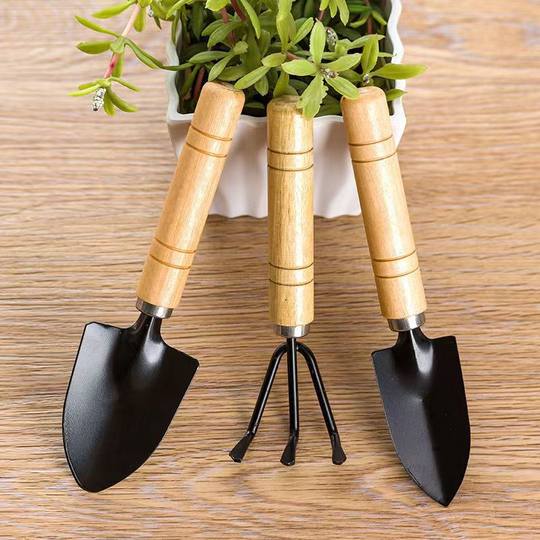 Gardening tools big three-piece garden shovel digging soil planting flowers and vegetables tools suit indoor balcony home planting