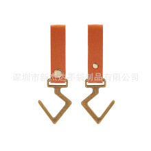 可拆卸衣帽毛巾皮革金属挂钩户外露营平底锅餐具皮带金属单挂钩架