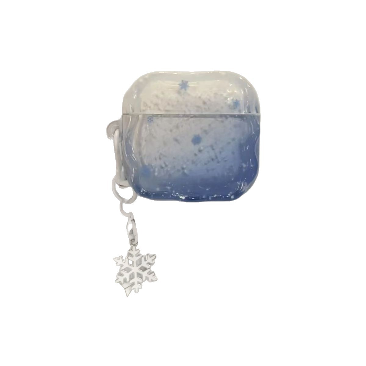 Blue Gradient Snowflake AirPods Pro3 Case AirPods4 Apple Headset Case 3G2Pro2