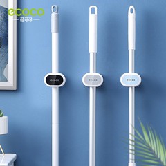 Yikoco punch-free mop rack wall-mounted bathroom mop storage rack adhesive strong fixed buckle broom clip