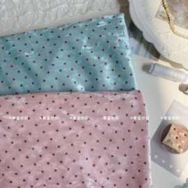 ins仙气少女丝绒面料韩系撞色星星服装包包发圈手工diy布料