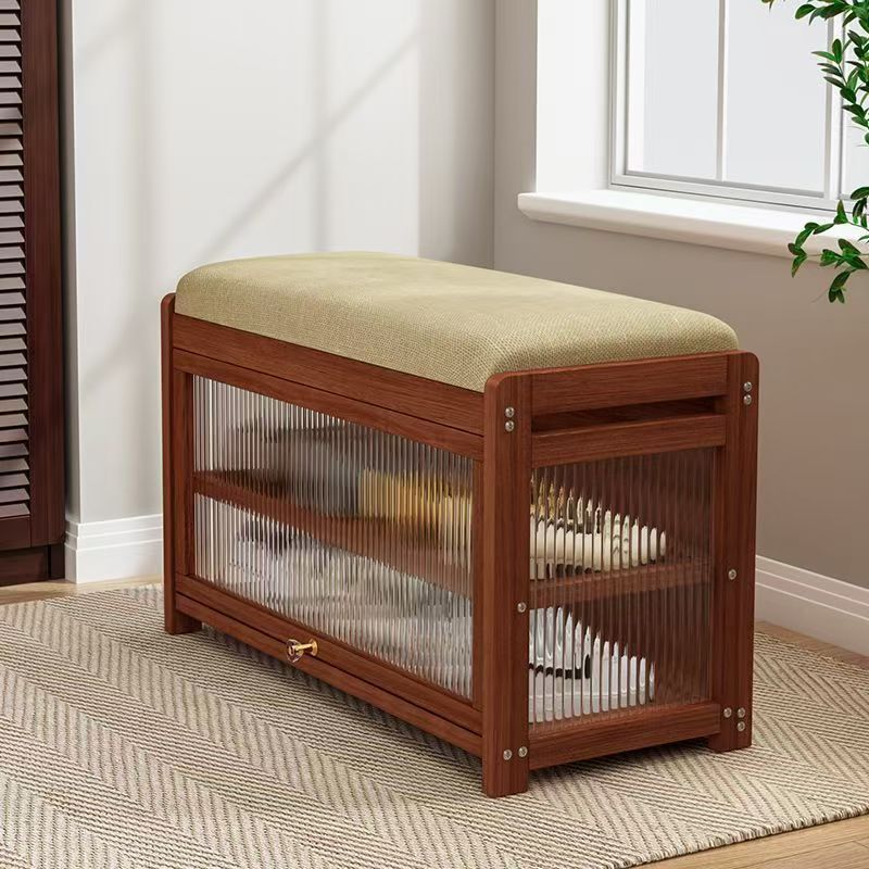 Shoe-Changing Bench for Home Entrance, Shoe Cabinet with Seating, Integrated Bench for Entryway, Long Bench for Entry, Light Luxury High-End Shoe-Wearing Bench