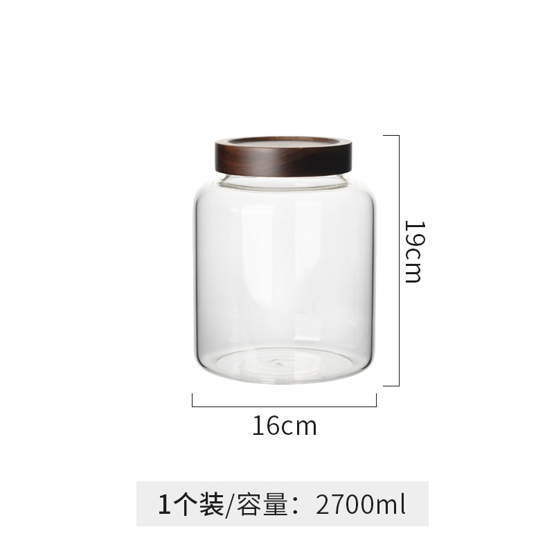 Tarro de almacenamiento de vidrio de grado alimenticio para el hogar Tarro sellado Tarro de almacenamiento Tarro de vidrio Tarro de vidrio Tarro de café Tarro de té