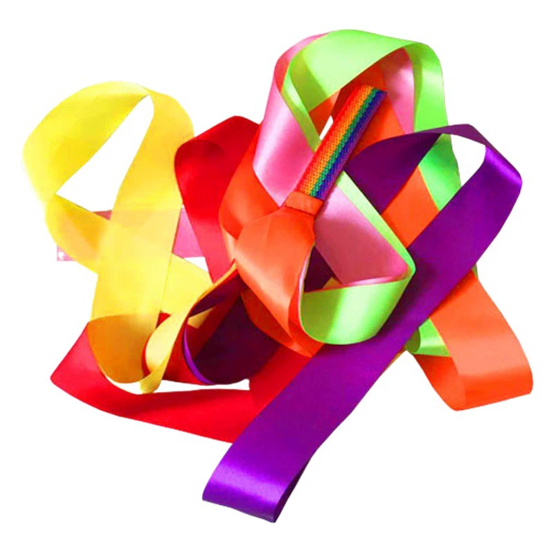 Прямые продажи с фабрики, лента радужного цвета 1.6m цветная детская игрушечная танцевальная лента