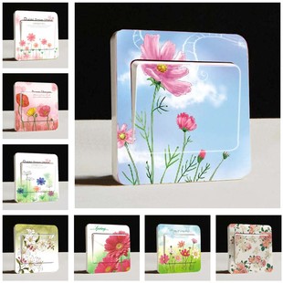 ✅ Cute Cover-Up Light Switch Wall Sticker Cartoon Socket Panel Anti-Dirty Waterproof Sticker Creative Simple Decorative Sticker