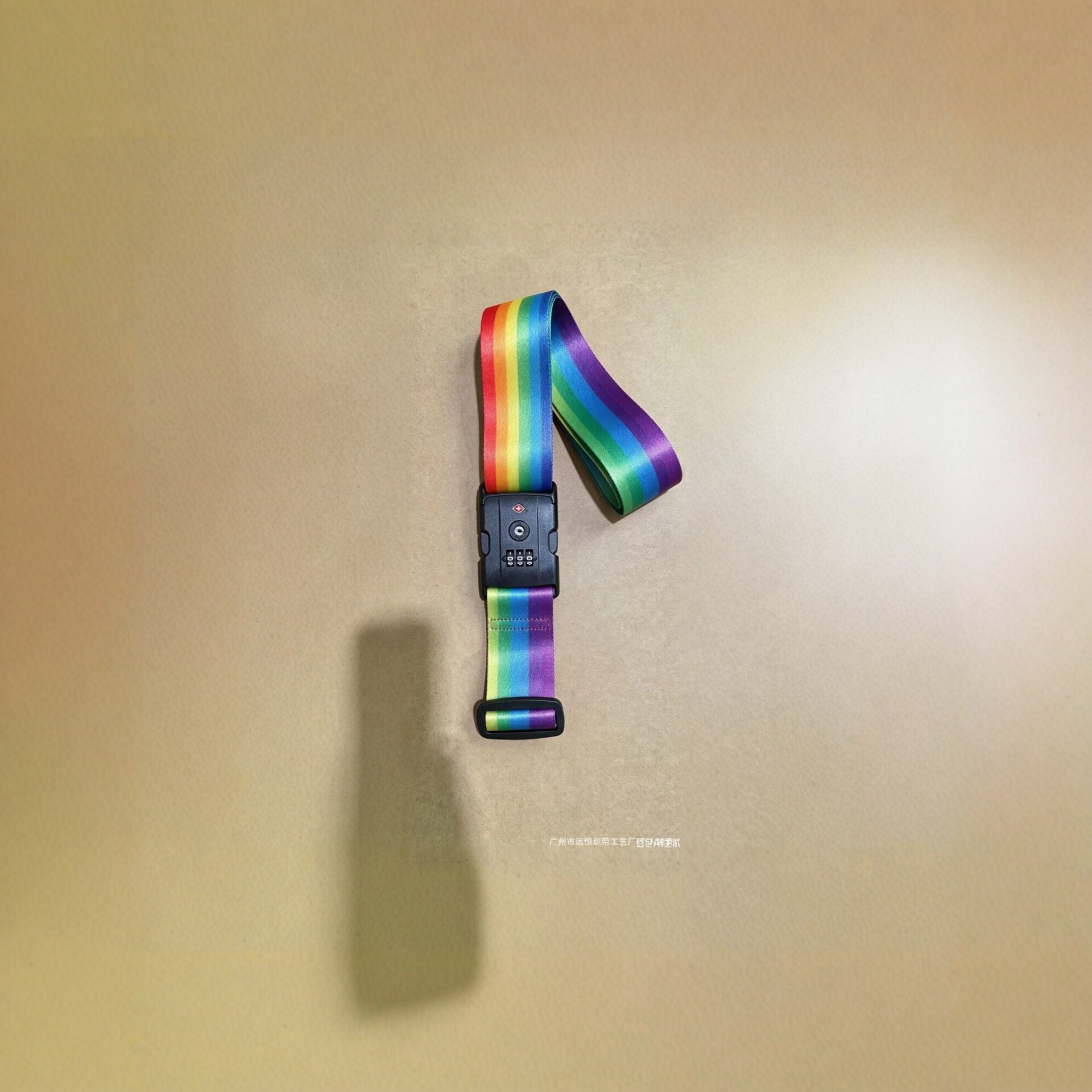 TSA code lock luggage strap, rainbow print travel suitcase fastening strap, anti-theft luggage strap, adjustable buckle