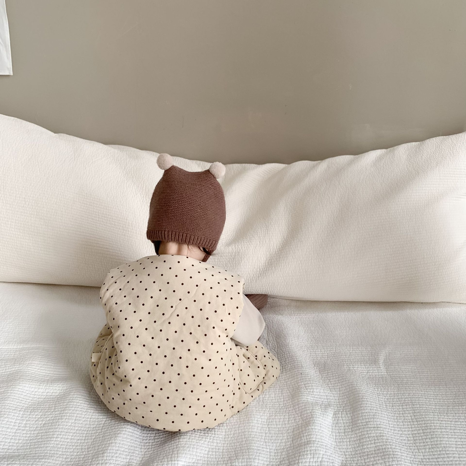 Ropa para bebés, chaleco de otoño para niños, ropa infantil coreana, chaleco de puntos para bebés, ropa de otoño para niños