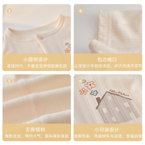 Baby jumpsuit summer short-sleeved thin baby clothes summer outing clothes summer pajamas newborn clothes