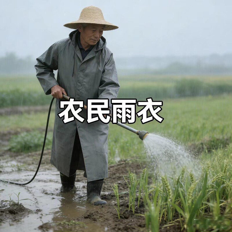 Type 87 Thickened Outdoor Flood-Proof Rubber Raincoat for Men, Storm-Resistant, Labor Protection, Anti-Flood, Emergency Rescue, Canvas Long-Style Old-Fashioned Rain Poncho