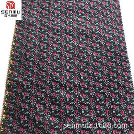 新款小花全涤连衣裙提花面料 舞台服 旗袍 半身裙提花色织布批发