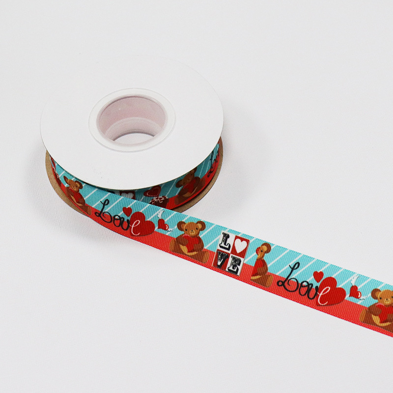 Cinta de la decoración de la boda cinta de la flor del regalo de Qixi 2,5 CM día de San Valentín embalaje cinta de hilo