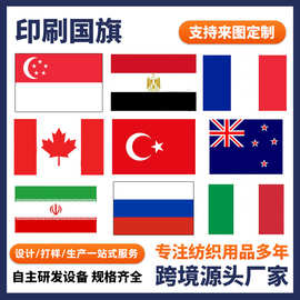 跨境代发各国四方旗多种尺寸旗帜跨境供货国旗双面定位印花旗帜