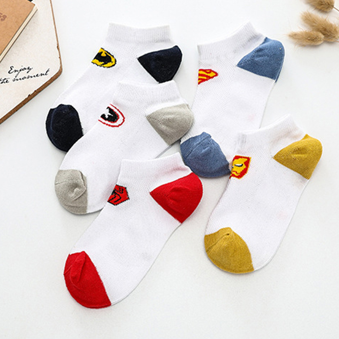 Boys and girls socks summer children's thin mesh breathable sweat-absorbent short ankle socks student baby sports socks in stock