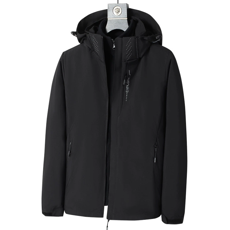 Мужская и женская Съемная двухкомпонентная ветрозащитная Водонепроницаемая дорожная куртка «Три в одном», одежда для альпинизма