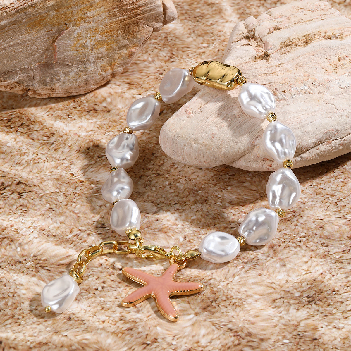 Shell Beaded Bracelet Colourful Seaside Summer Jewellery_voghion.com