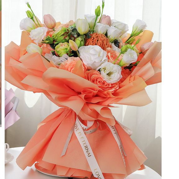 厂家批发加厚防水星铂纸小香风包花纸花店花束礼品包花材料