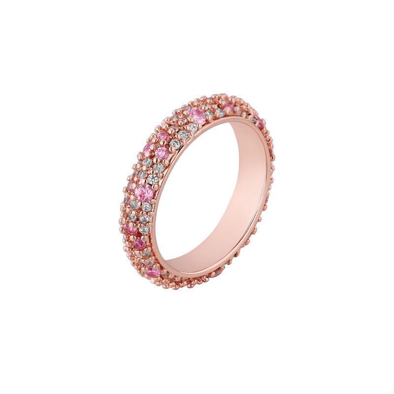 Rosa Ring Mit Bunten Edelsteinen Für Damen Schmuck Accessoires_voghion.com