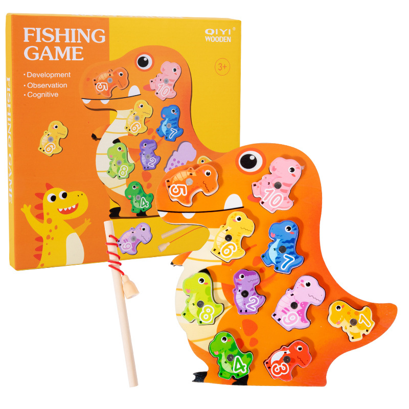 Nuevos productos transfronterizos para niños en la enseñanza temprana multi-escenas juguetes de pesca magnéticos iluminación cognitiva digital juegos de emparejamiento