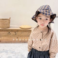 2024 Children's Clothing Spring New Style Children's Spring Clothing Korean Printed Cotton and Linen Shirts Girls' Shirts 122020