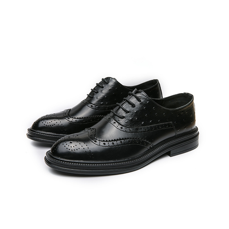 Gran tamaño transfronterizo primavera y otoño negocios Bloc tallado zapatos de cuero hombre Oxford zapatos de oficina profesional image 6