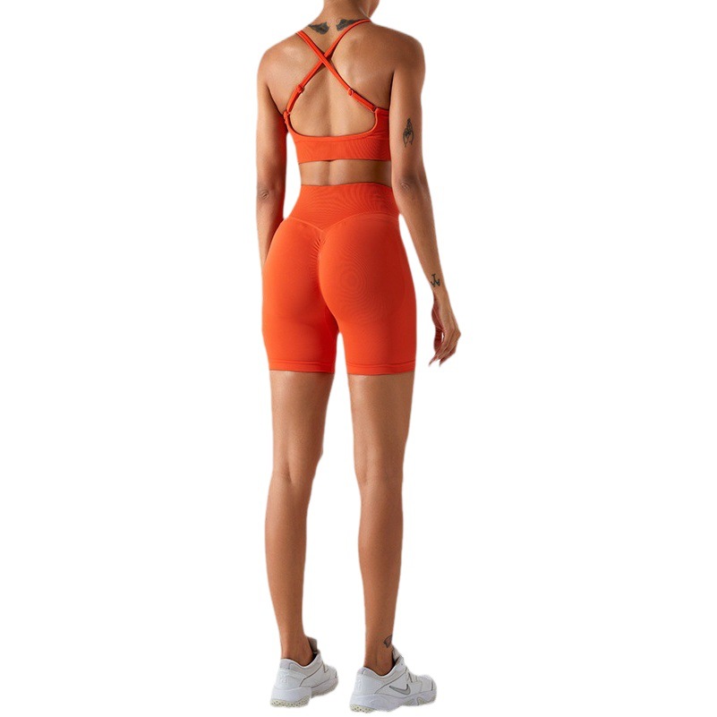 Transfronteriza nueva ropa de yoga sin costuras traje de ropa interior deportiva de secado rápido para mujer Peach Hip lifting yoga shorts ropa de entrenamiento
