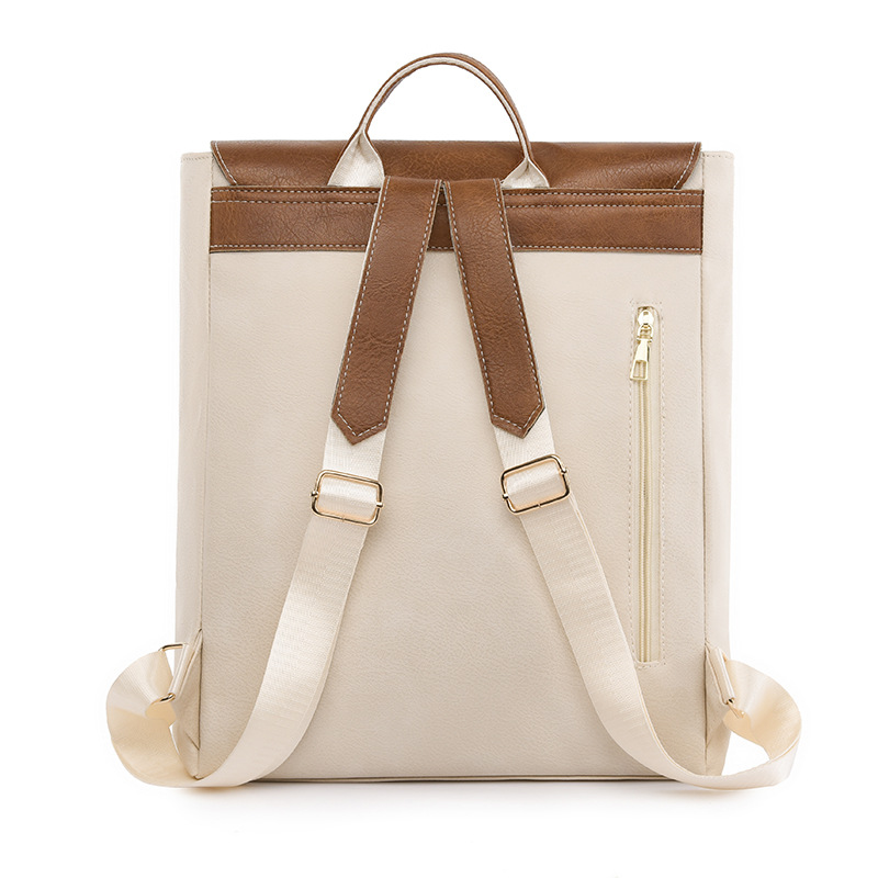 Mochila antirrobo para mujer 2023 nueva mochila casual para mujer en contraste para estudiantes de secundaria de gran capacidad