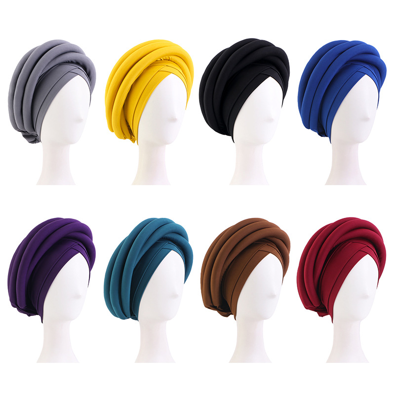 three dimensional sponge ethnic scarf with pigtail