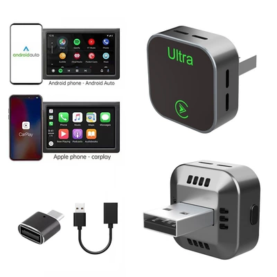 Smart Upgrade Two-In-One – Simsiz CarPlay və Android Auto - k15-gunmetal-adapter-extension-cable